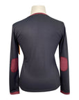 Arista 'Quintessential' V-Neck Sweater in Black/Maroon 