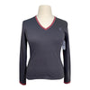 Arista 'Quintessential' V-Neck Sweater in Black/Maroon 