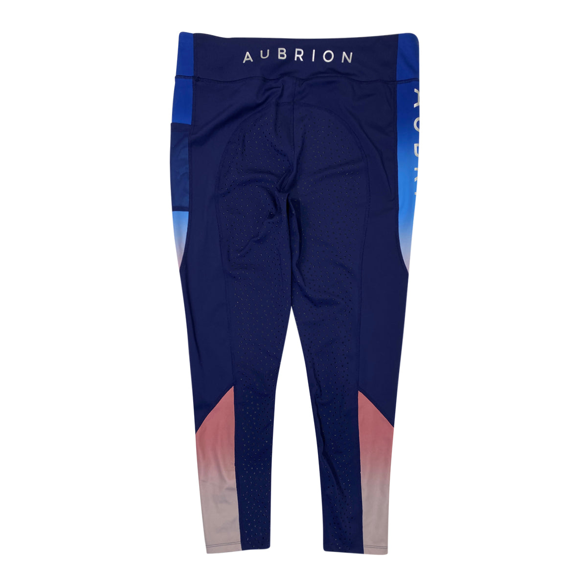 Aubrion &#39;Broadway&#39; Ombre Full Seat Riding Tights in Navy w/Pink Ombre