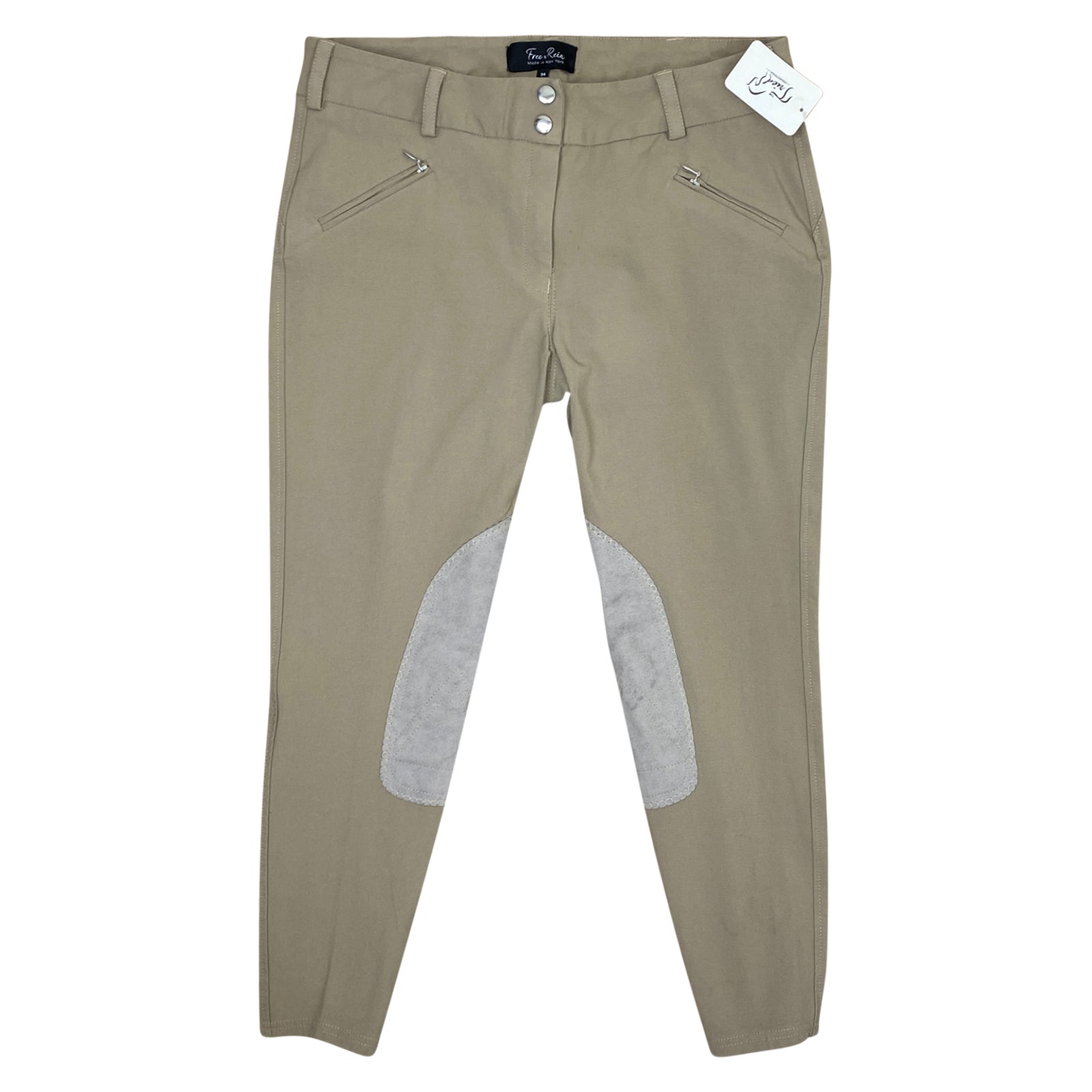 Front of Free x Rein 'The Hunt' Breeches in Tan