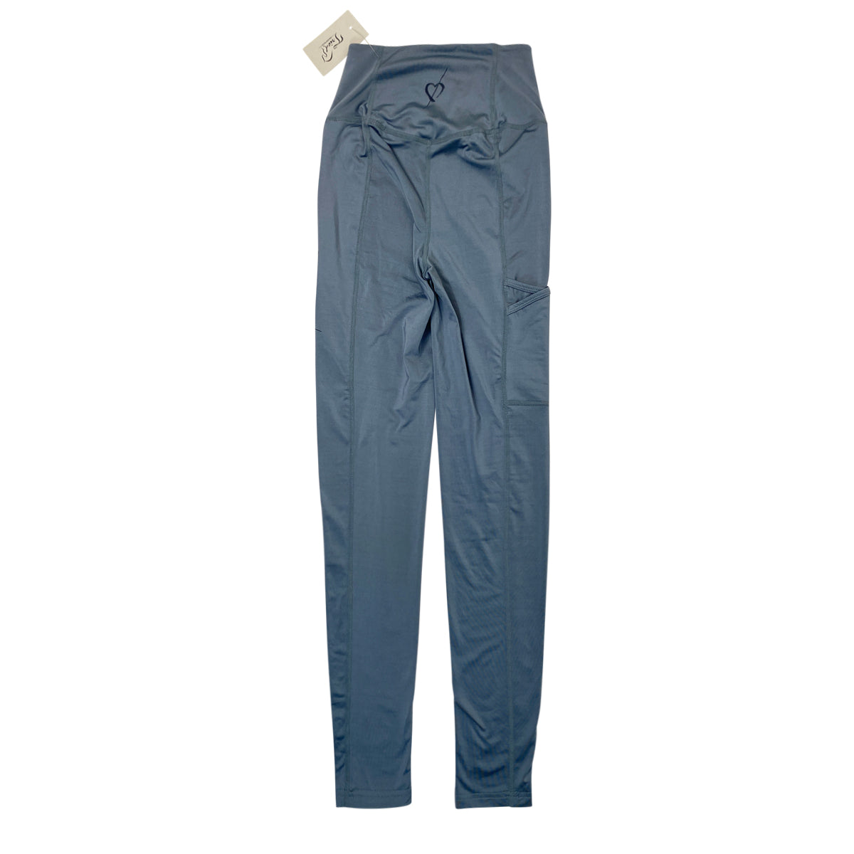 Black Heart Equestrian Tights in Light Blue 