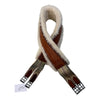 Edgewood Sheepskin Fancy Stitched Girth in Brown/Sheepskin