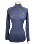 Ariat TEK Heat Series Long Sleeve Shirt in Navy/Polka Dot