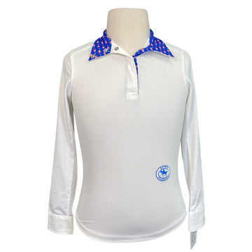Essex Classic Talent Yarn Show Shirt in White/Blue Piggy Banks