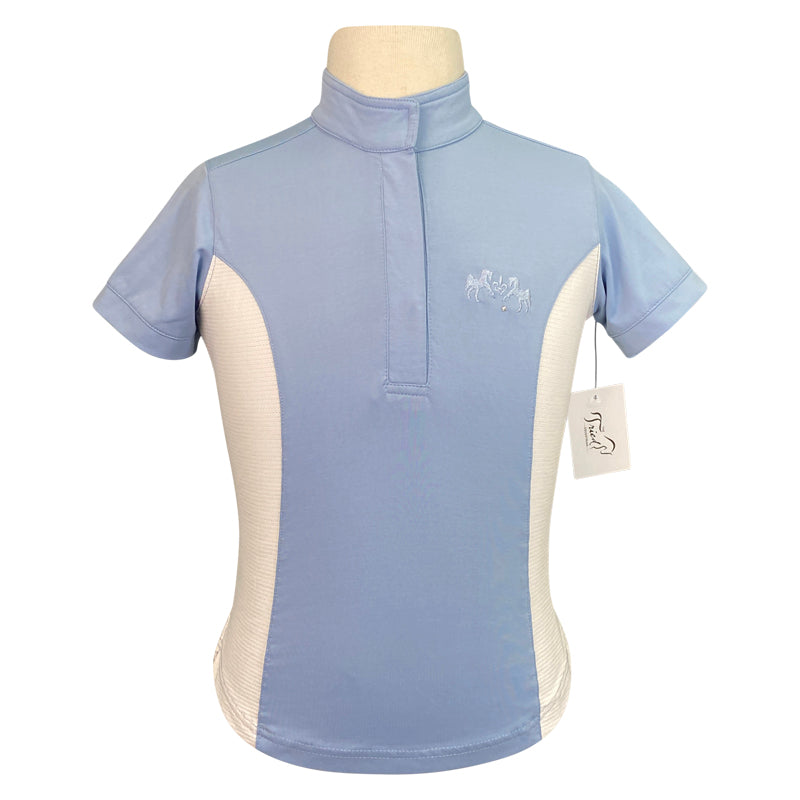 Equine Couture 'Cara' Short Sleeve Shirt in Light Blue