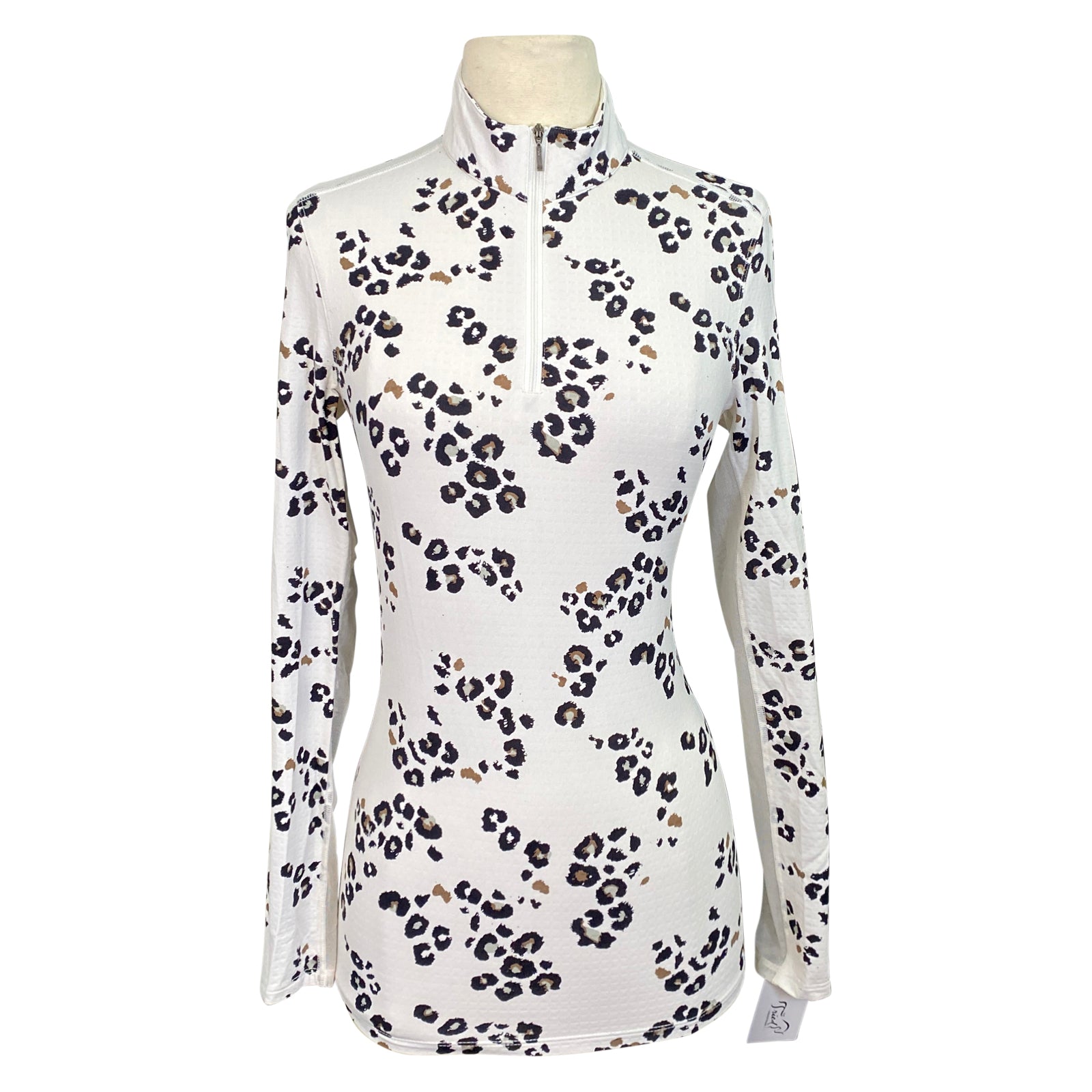 Front of Dover CoolBlast 100 Shirt in Tan Cheetah - Women's Small