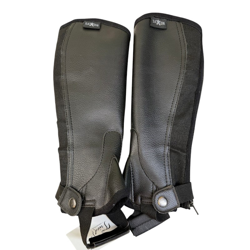 Saxon Equileather Half Chaps in Black
