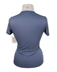 Asmar Equestrian Ruffle Show Shirt in Navy 
