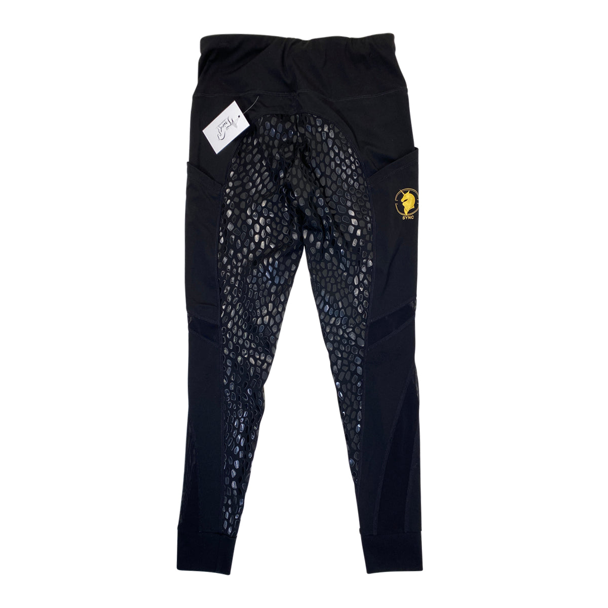 Sync Equestrian 'Venom' Full Seat Tights in Black 