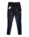 Sync Equestrian 'Venom' Full Seat Tights in Black 