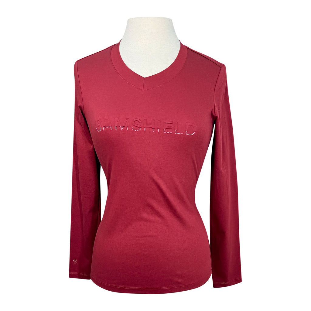 Samshield 'Axella' Long Sleeve T-Shirt in Deep Wine