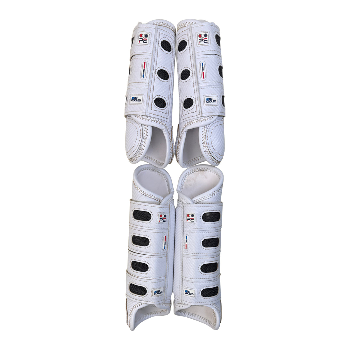 Premier Equine Carbon Tech Air Cooled Eventing Boots Set of 4 in White