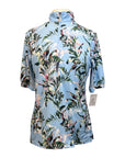 Kastel Signature Short Sleeve Shirt in Light Blue Botanical 