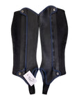 Leather Half Chaps in Black/Navy