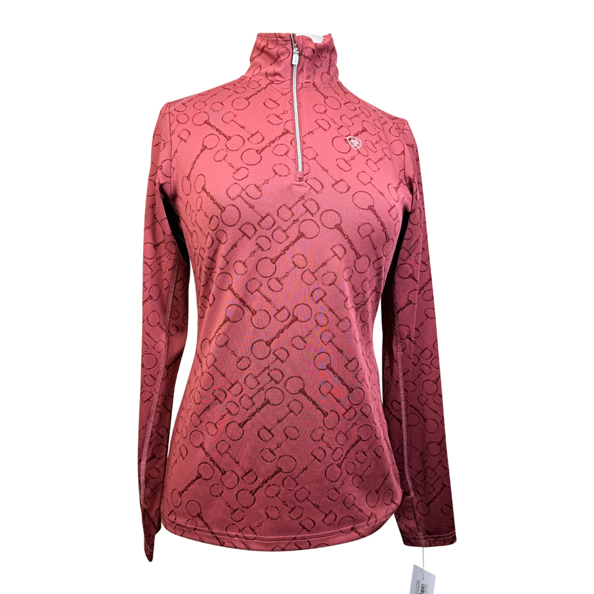 Ariat 'Prophecy' 1/4 Zip Baselayer in Mauve Bits