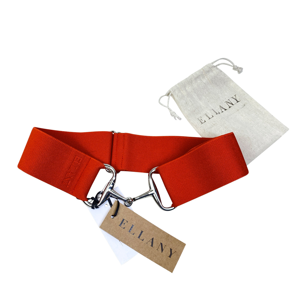 Ellany Equestrian Snaffle Belt in Red/Silver