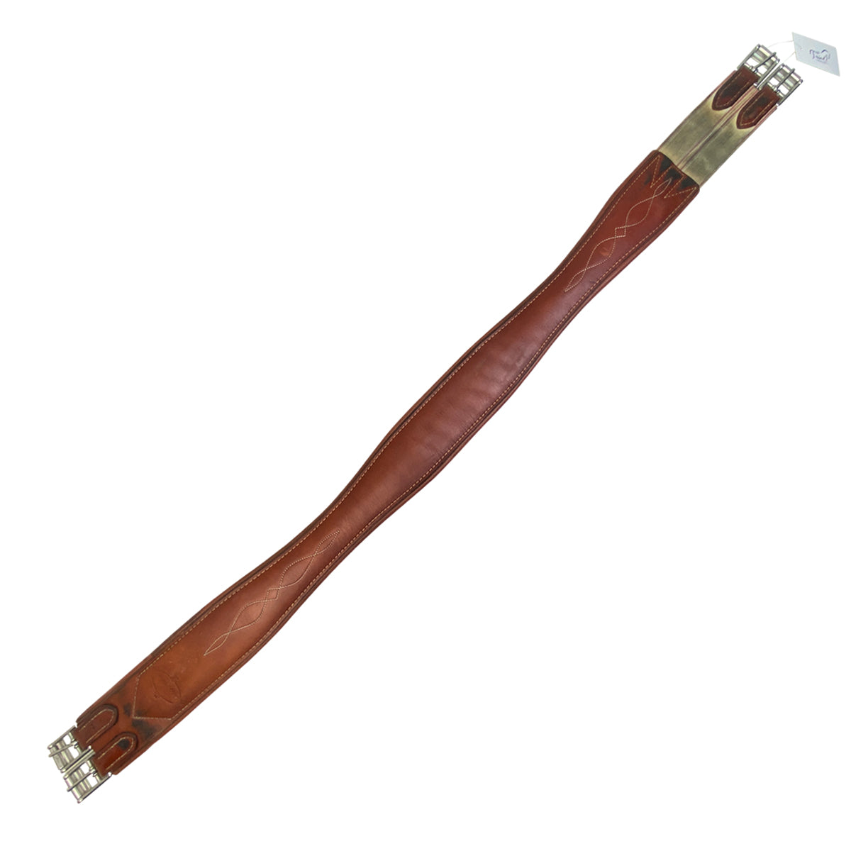 Edgewood Fancy Stitch Overlay Girth in Chestnut