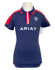 Ariat Team Polo in Navy/White/Red - Children's Large