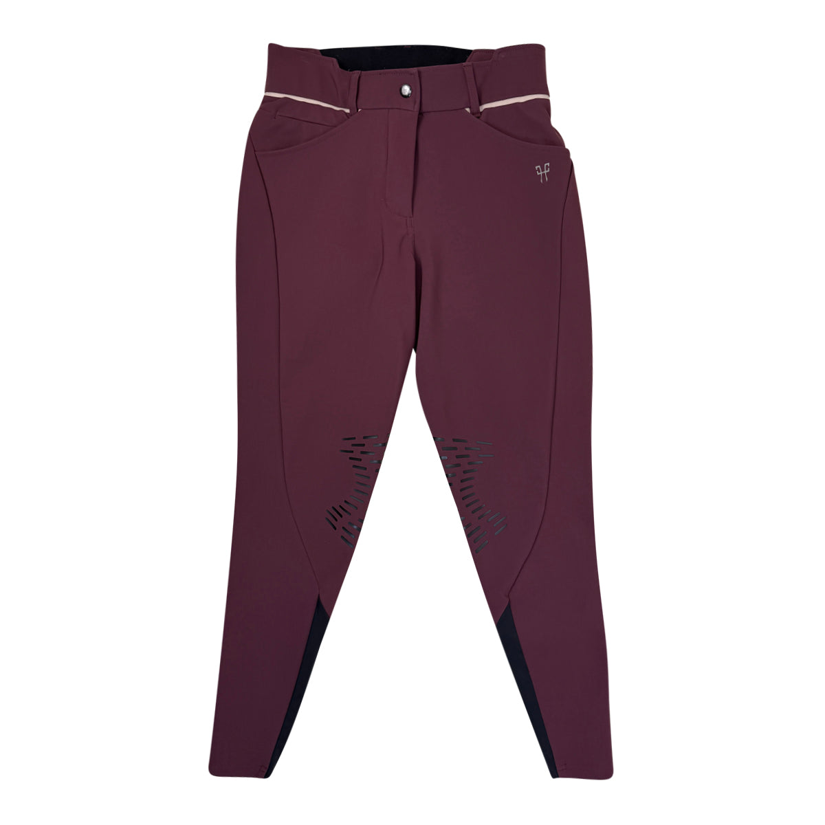 Horse Pilot 'X-Design' Knee Patch Breeches in Bordeaux 