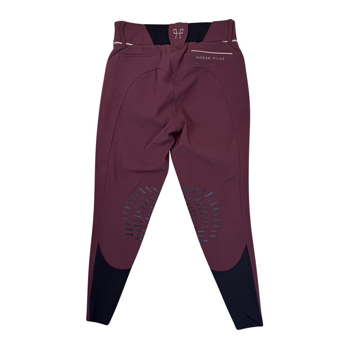 Horse Pilot 'X-Design' Knee Patch Breeches in Bordeaux 