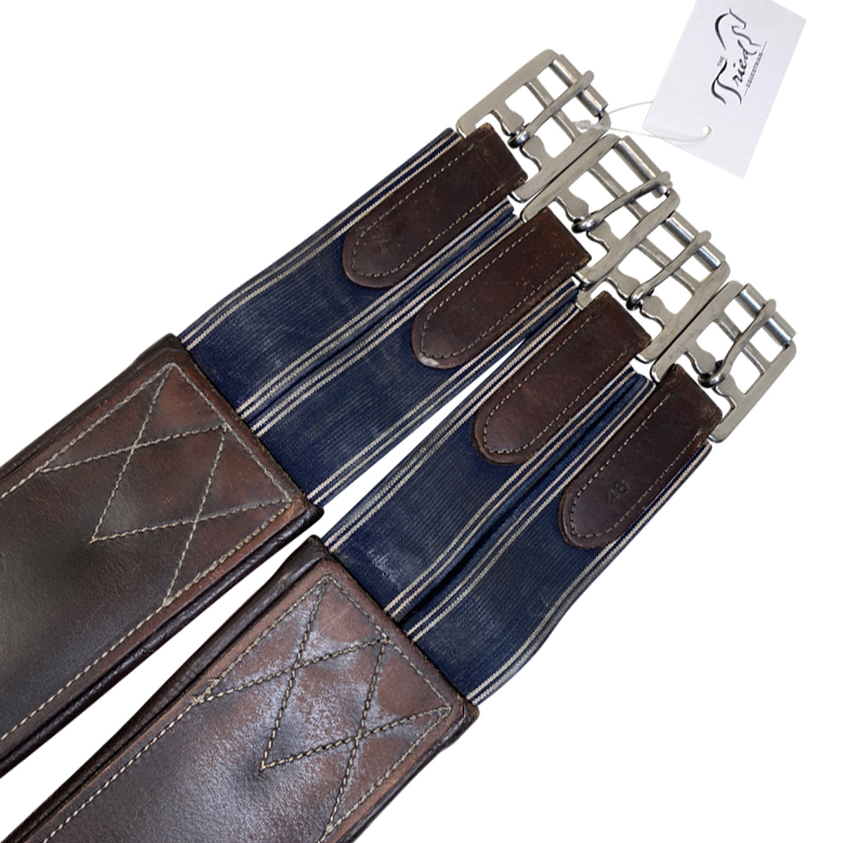 Dover Saddlery Fancy Stitched Girth in Brown 