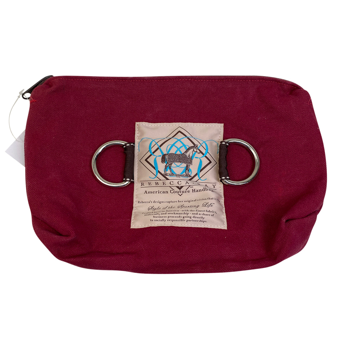 Rebecca Ray Canvas Pouch in Burgundy