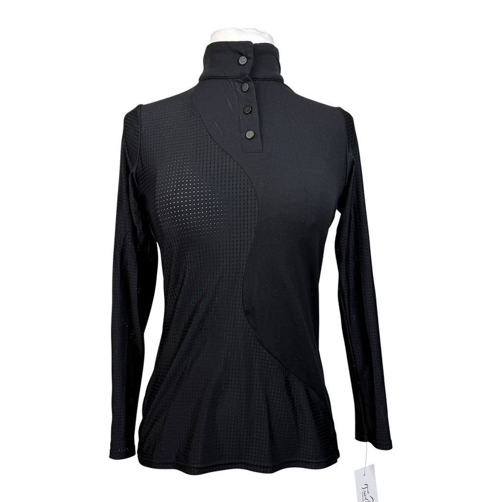 Equestrian Club 'Lenna' Long Sleeve Training Shirt in Black - Women's Medium
