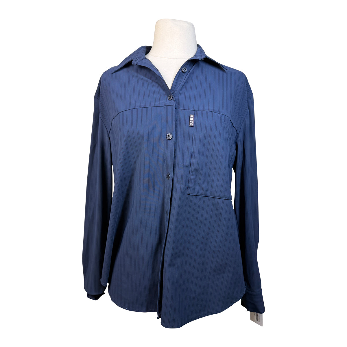 Dada Sport Fluid &amp; Lightweight Riding Shirt in Navy/Black Stripe