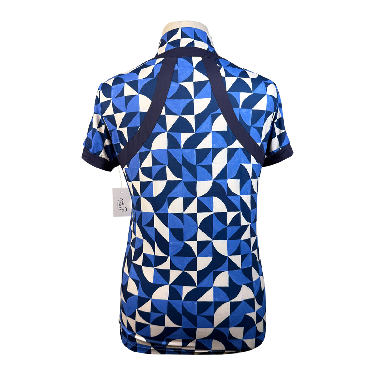 Kastel Charlotte Signature Short Sleeve Shirt in Blue/White Mosaic