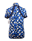 Kastel Charlotte Signature Short Sleeve Shirt in Blue/White Mosaic