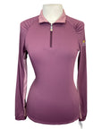 Kastel UPF Long Sleeve Shirred Shoulder Shirt in Deep Dusty Rose - Women's Small
