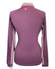 Kastel UPF Long Sleeve Shirred Shoulder Shirt in Deep Dusty Rose - Women's Small