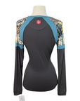 Kastel Long Sleeve Crewneck in Black/Teal/Tan Floral