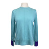 Essex 'Luca' Crew Neck Sweater in Teal/Purple