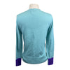 Essex 'Luca' Crew Neck Sweater in Teal/Purple