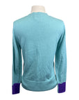 Essex 'Luca' Crew Neck Sweater in Teal/Purple