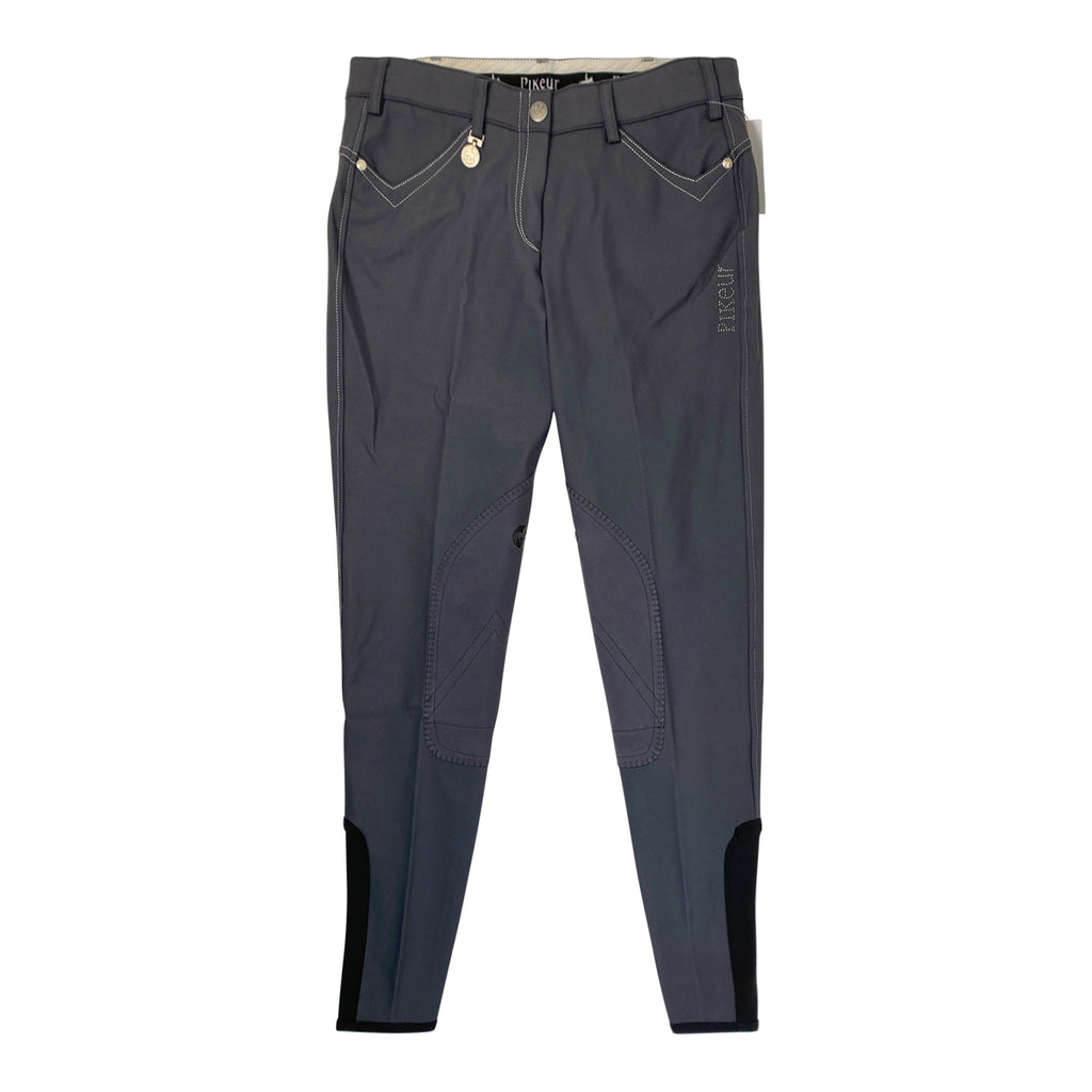 Pikeur 'Paulina' Knee Patch Breeches in Charcoa
