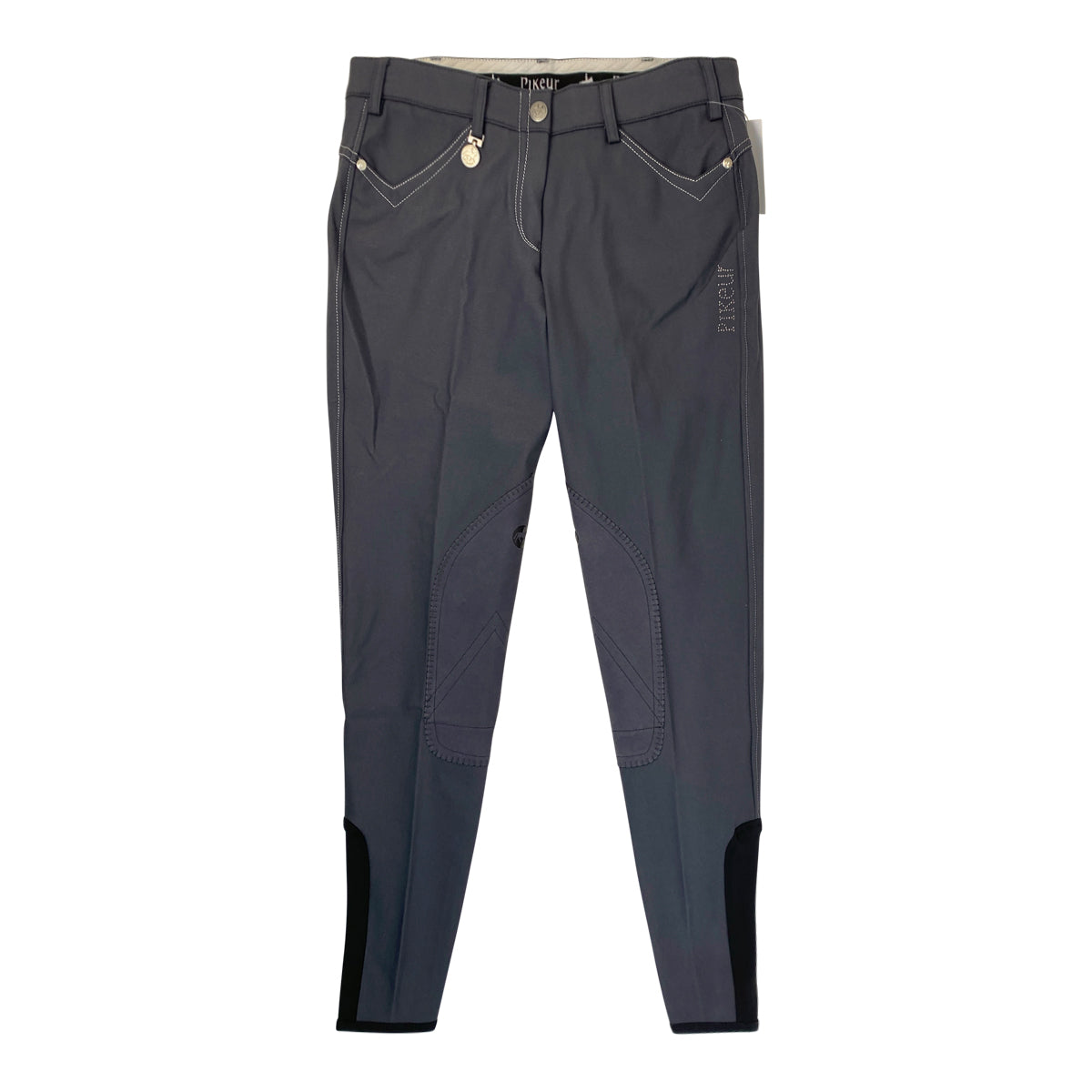 Pikeur 'Paulina' Knee Patch Breeches in Charcoa