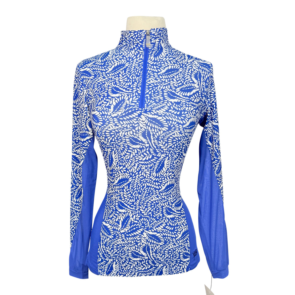 Kastel Long Sleeve Sunshirt in Blue Leaf Paisley