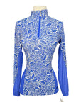 Kastel Long Sleeve Sunshirt in Blue Leaf Paisley