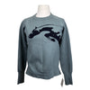 70 Degrees Salta Sparkle sweater in Olive/Black Metalic