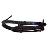 Dyon Jumping Flash Noseband Double Bridle in Brown/Brass 
