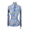 Kastel Long Sleeve 1/4 Zip in Blue Ikat