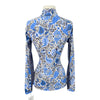 Kastel Long Sleeve 1/4 Zip in Blue Ikat