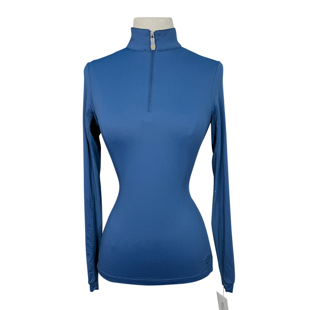 Kastel Long Sleeve 1/4 Zip Shirt in Sailor Blue