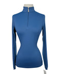 Kastel Long Sleeve 1/4 Zip Shirt in Sailor Blue