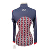 Novella Equestrian 'The Derby' Long Sleeve Shirt in Navy/Red