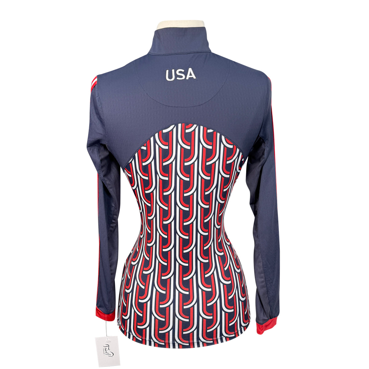 Novella Equestrian 'The Derby' Long Sleeve Shirt in Navy/Red