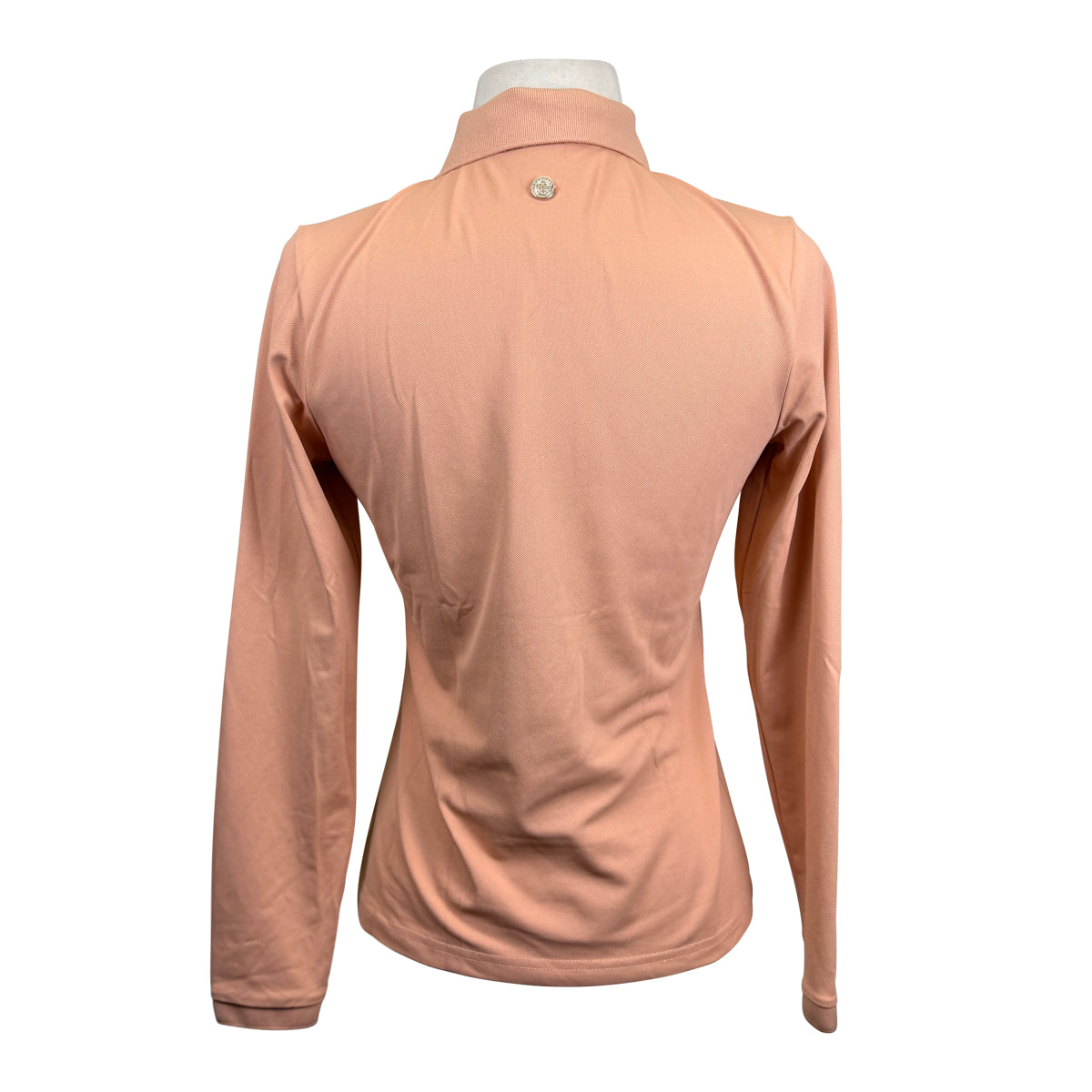 Harcour Long Sleeve Polo in Peach