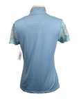 Kastel Galloon Lace Short Sleeve Shirt in Teal